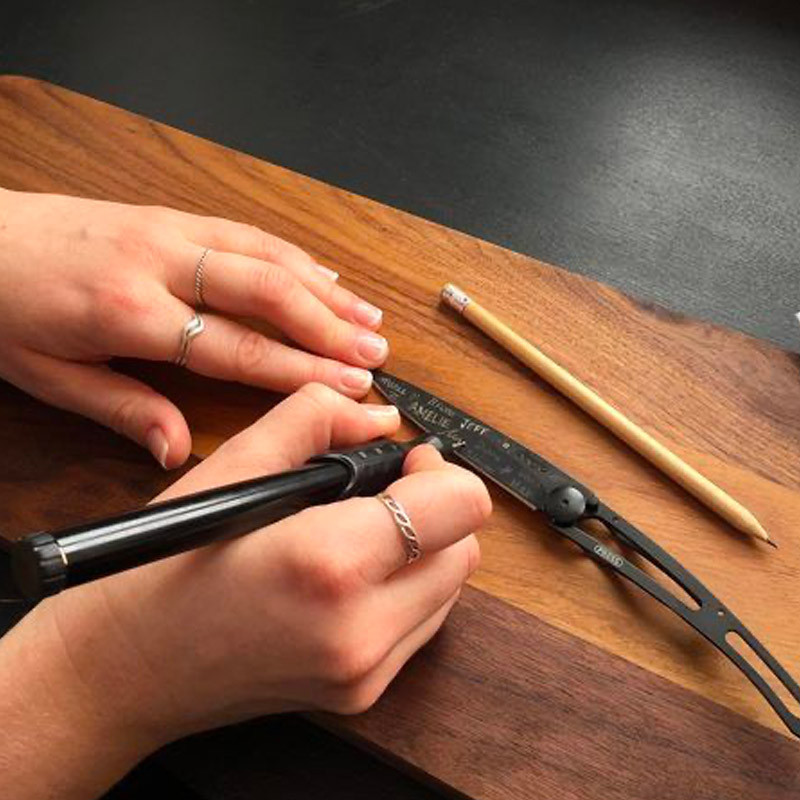 Kit à graver couteau de poche Deejo