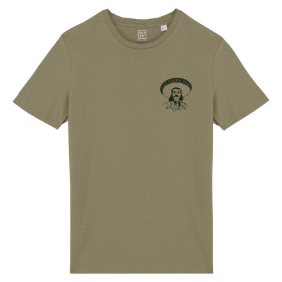 T-Shirt Homme Moustache Gracias Green Olive
