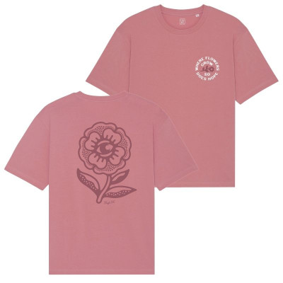 T-Shirt Loose Homme Flowers Antic rose