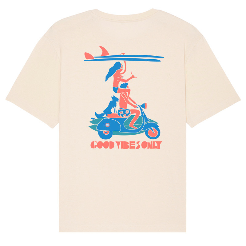 T-Shirt Loose Homme Good Vibes Ivory