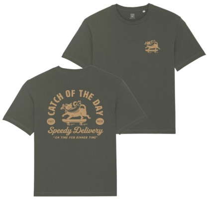 T-Shirt Loose Homme Catch Of The Day Kaki