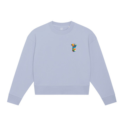 Sweat Crop Femme Vasometrie Bleu