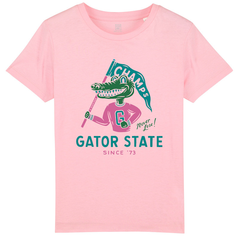 T-Shirt Enfant Gator State Cotton Pink