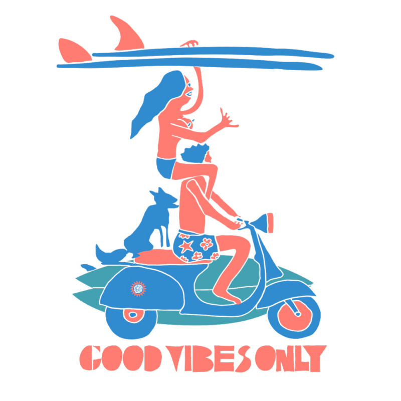 T-Shirt Loose Homme Good Vibes Ivory