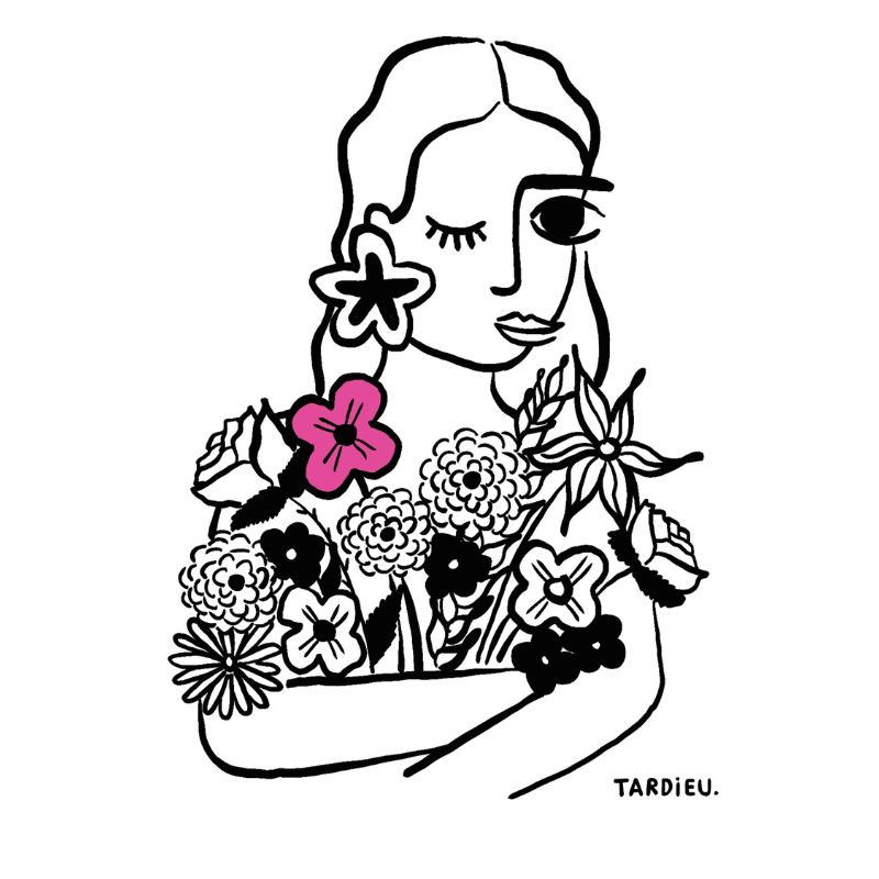T-Shirt Femme La Dame aux Fleurs Butter