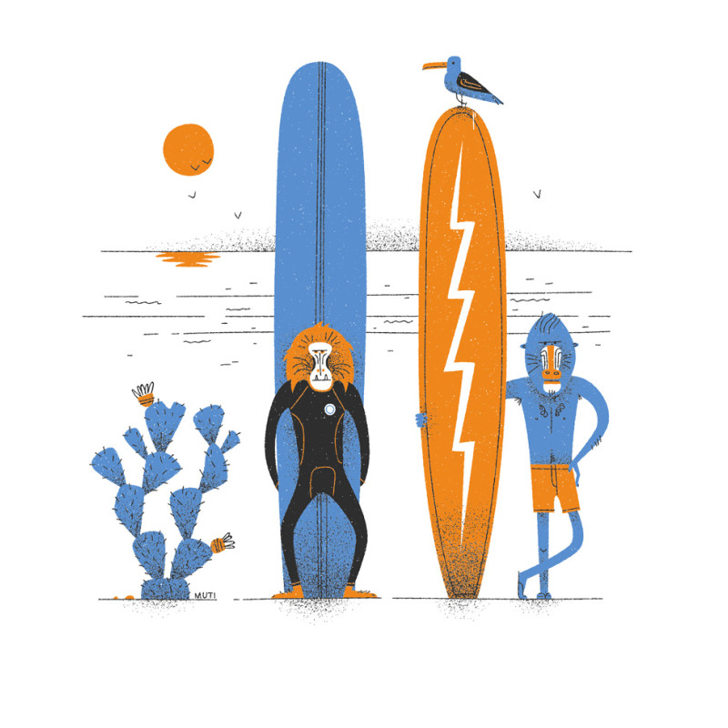 T-Shirt Enfant Baboons Lavander